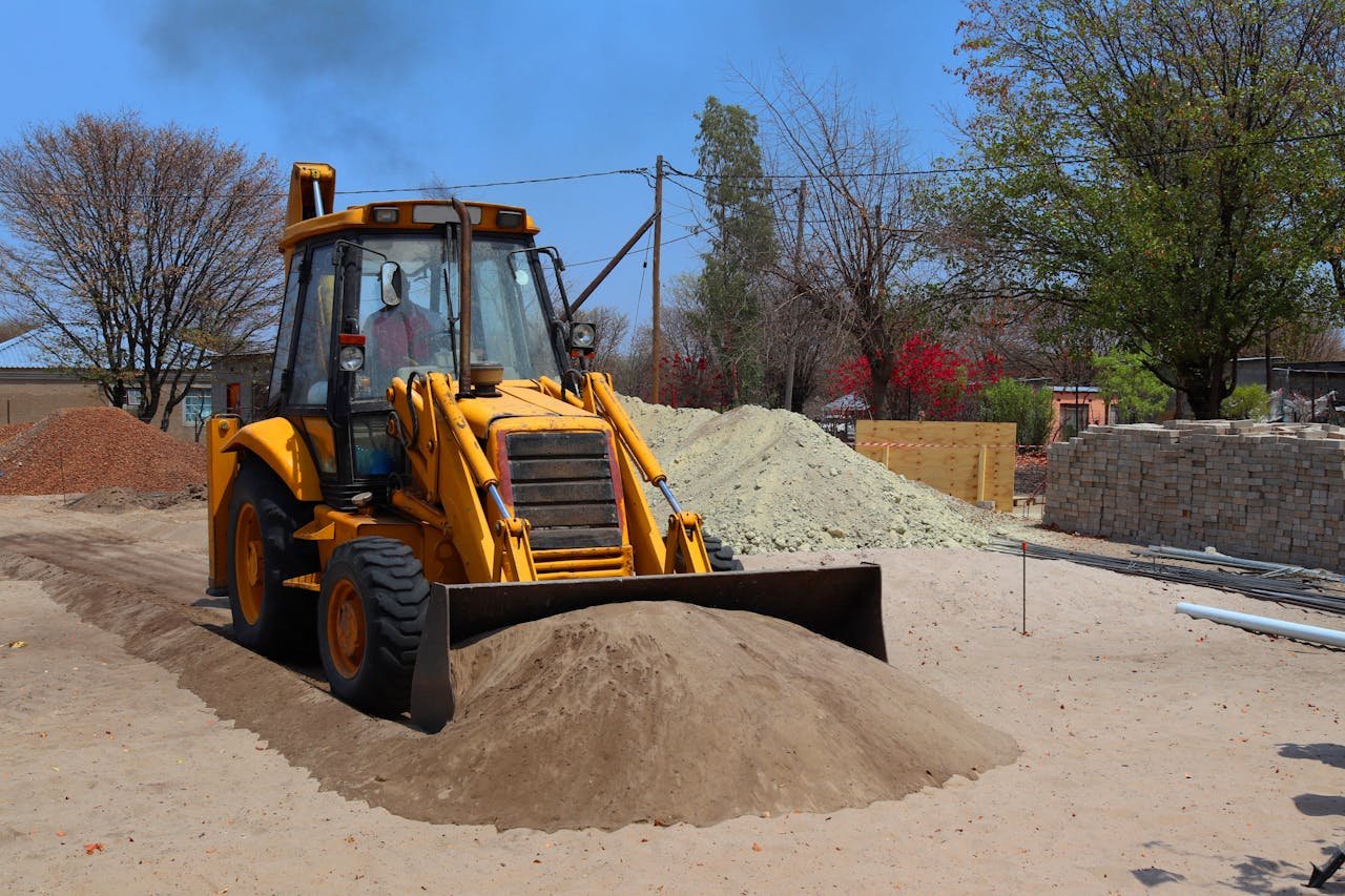 Yellow Loader at Construction Site